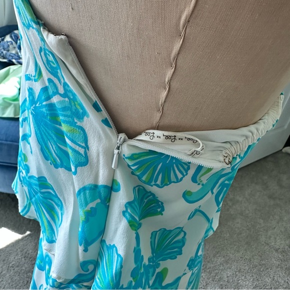 Lilly Pulitzer Whistler Silk Dress in Gold Digger Print size 00 - Picture 4 of 8